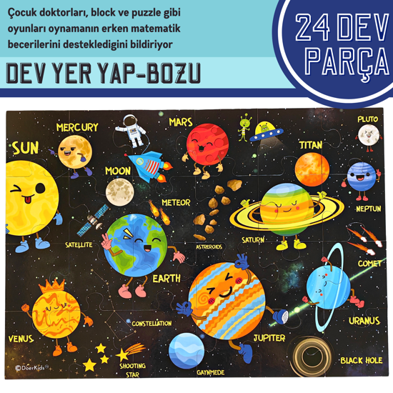 Men genel Dev Solar Sistem, Eğitici Gezegenler Puzzle