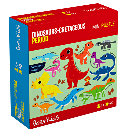 Erkek genel Seyahat Boy - Dinozorlar Kretase dönemi Puzzle 40