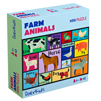 genel Seyahat Boy - Çiftlik Hayvanları Puzzle 40 Parça 