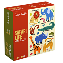 genel Seyahat Boy - Safari Vahşi Hayvanlar Puzzle 40 Par 