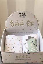 Erkek genel Pastel  2'li Org. Pamuk Önlük Dino-Dot