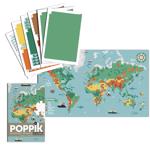 Erkek genel Creative Poster and 1600 Stickers-World Map