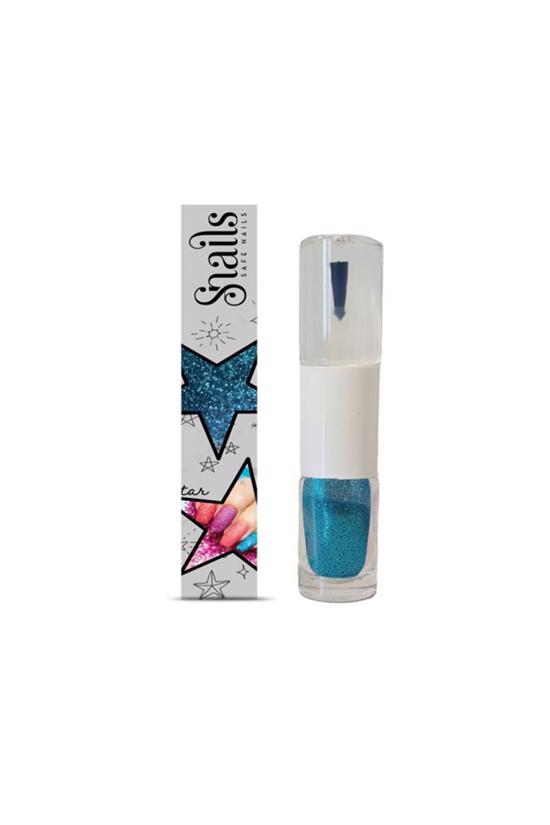 Men genel Simli Tırnak Parlatıcısı 2-in-1 Magic Dust Blue