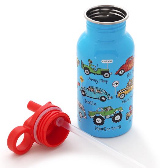 Erkek genel Tyrrell Katz Pipetli Çelik Matara 400ml - Cars