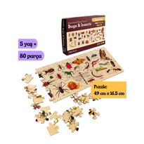 genel Midi Puzzle - Bugs and Insects 80 pcs 