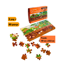 genel Midi Puzzle - Over and Under Woodland 80 pcs 