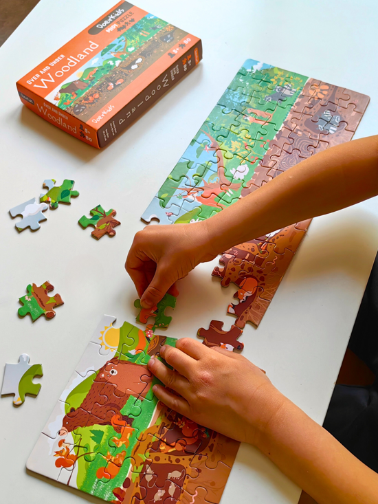 Erkek genel Midi Puzzle - Over and Under Woodland 80 pcs