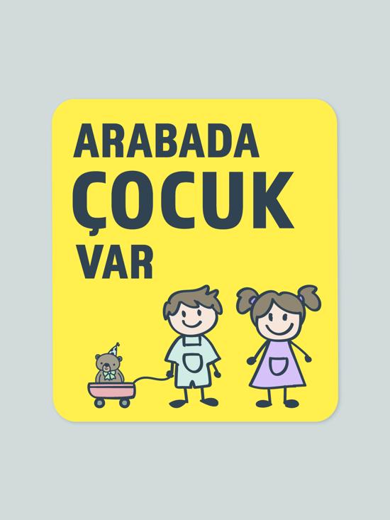 Men genel Arabada Çocuk Var Araba Sticker