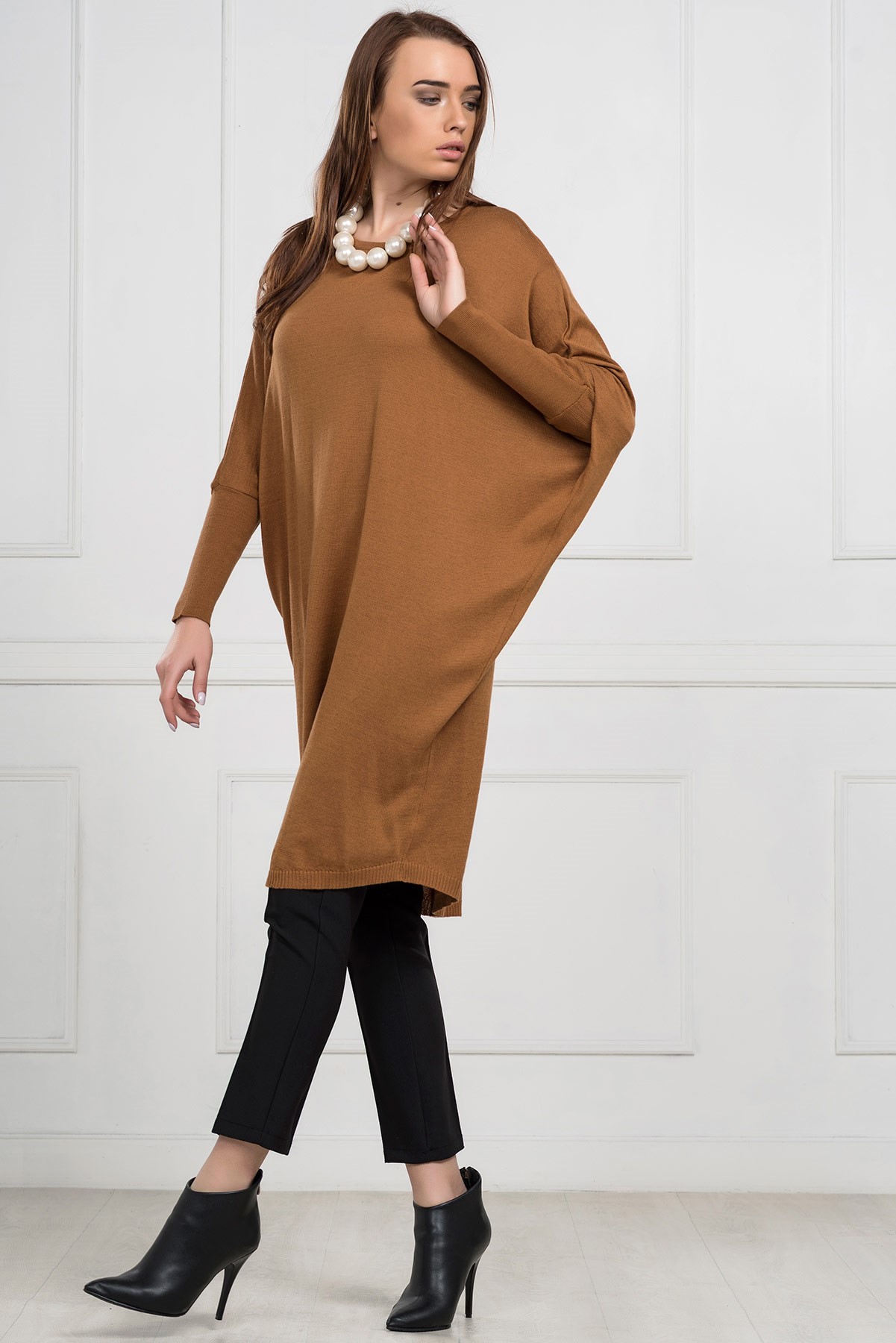 Yarasa Kol Kahve Tunik 93132 ironi