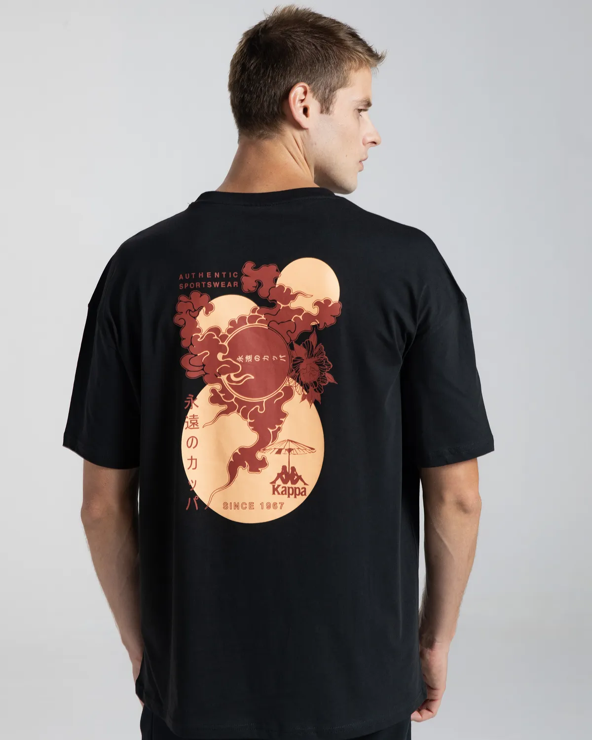 T shirt kappa nera outlet