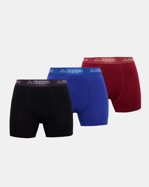 Siyah Logo Kabox Erkek Siyah-Lacivert-Bordo Regular Fit Boxer - KAPPA® Türkiye