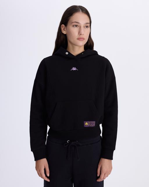 Siyah Authentic Alena Hoodie Kadın Siyah Oversize Fit Hoodie - KAPPA® Türkiye