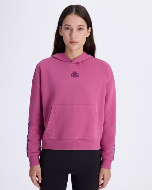 Pembe Authentic Alcott Hoodie Kadın Pembe Comfort Fit Hoodie - KAPPA® Türkiye