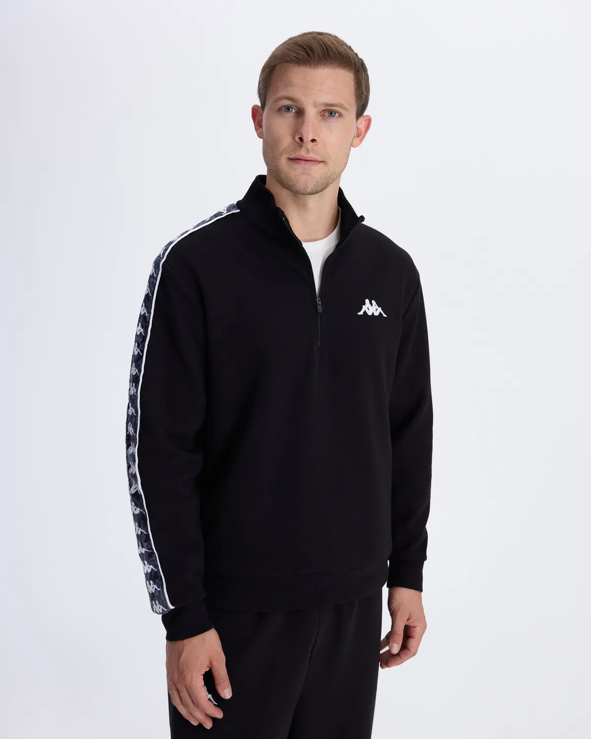 Authentic 222 Banda Pulliogt Erkek Siyah Regular Fit Sweatshirt KAPPA Turkiye
