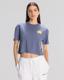 Kappa Authentic Hannah T-Shirt Kadın Mavi Regular Fit Tişört