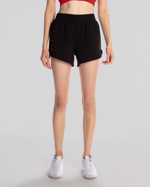 Siyah Survivor Woman Short 1 Kadın Siyah-Kırmızı Regular Fit Performance Şort - KAPPA® Türkiye