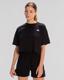 Authentic Sylia T-Shirt Kadın Siyah Oversize Fit Tişört