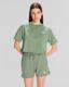 Authentic Sylia T-Shirt Kadın Yeşil Oversize Fit Tişört