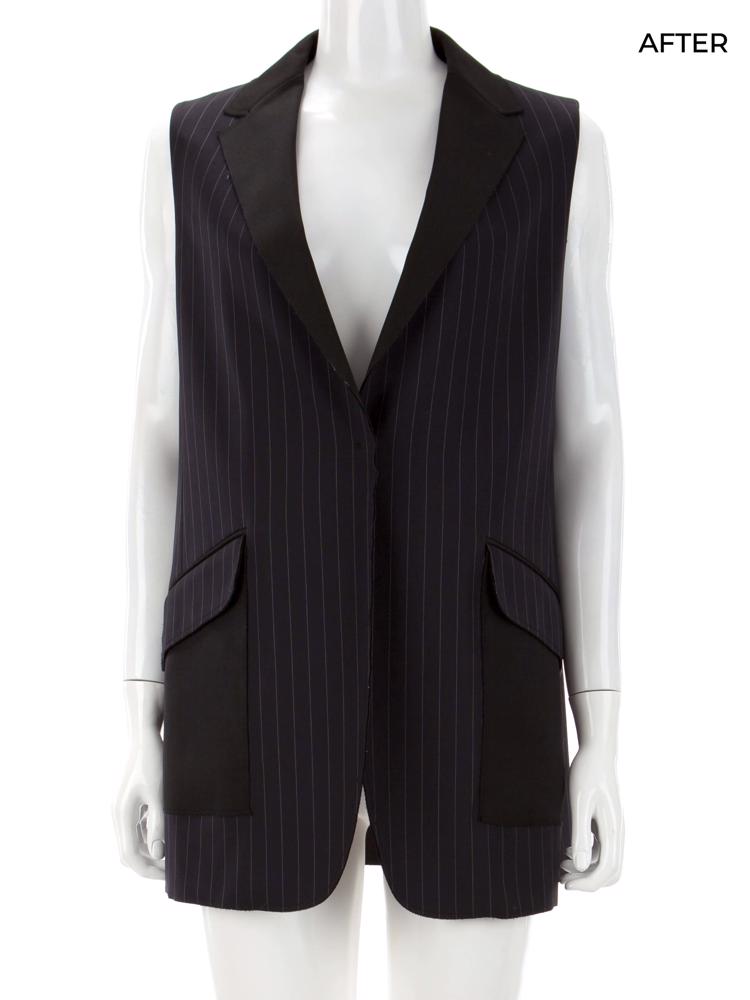 Bayan Lacivert MAX MARA SPORTMAX YELEK UPCYCLED