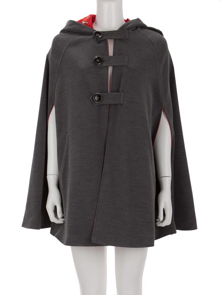 Bayan Gri CAPE CLOAK PELERİN