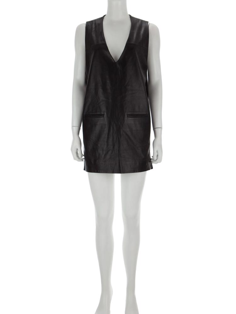 Bayan Siyah MAISON MARTIN MARGIELA DERİ ELBİSE