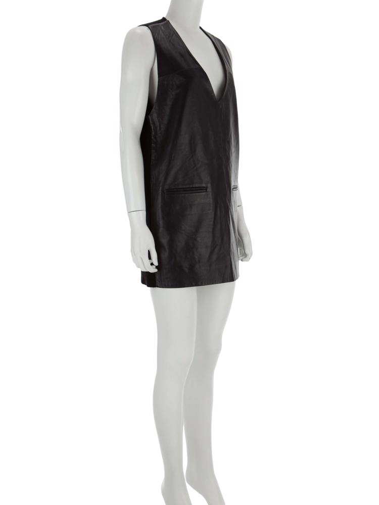 Bayan Siyah MAISON MARTIN MARGIELA DERİ ELBİSE