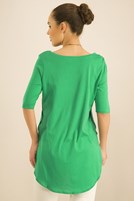 Bayan Yeşil Arkası Uzun Bluz