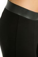 Bayan Siyah Paçaları Fermuarlı Dar Kesim Pantolon