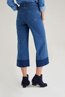 Bayan Lacivert Vintage Bol Paça Pantolon