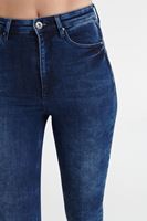 Bayan Mavi Ultra Yüksek Bel Skinny Jean Pantolon