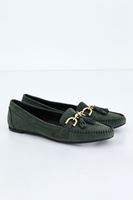 Bayan Yeşil Loafer Ayakkabı