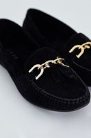 Bayan Siyah Loafer Ayakkabı