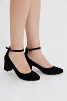 Bayan Siyah Kalın Topuklu Ayakkabı