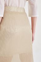 Women Gold Silvery Skirt