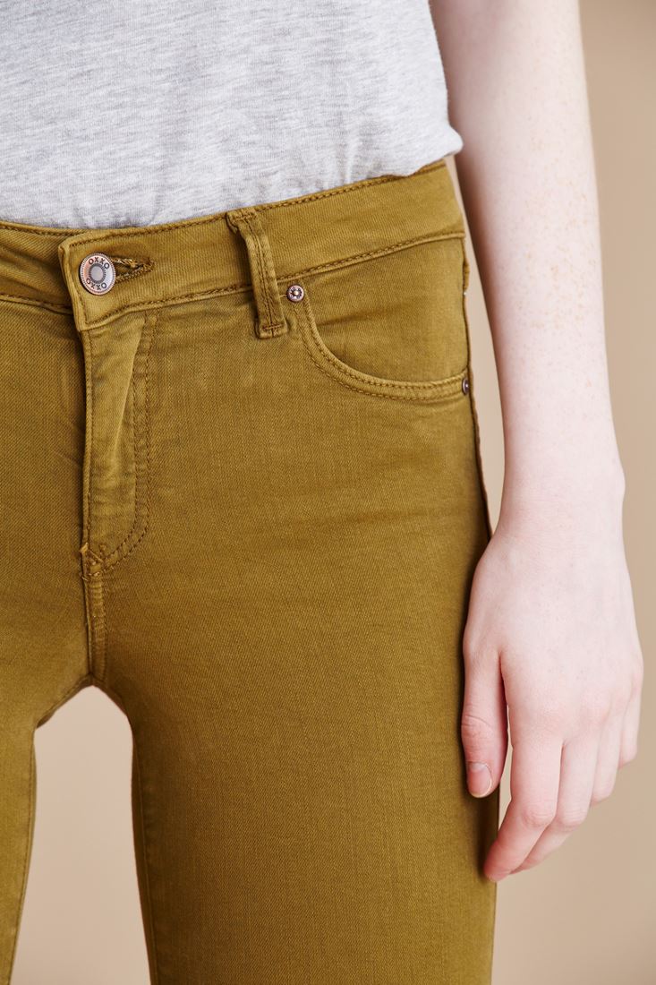 Bayan Yeşil Esnek Kumaşlı Skinny Pantolon