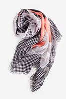 Women Grey Floral Patterned Shawl