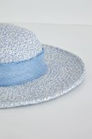 Bayan Mavi Hasır Şapka