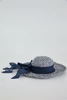 Bayan Lacivert Hasır Şapka