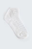 Bayan Beyaz Şeffaf Çizgili Çorap