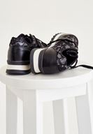 Bayan Siyah Dantel Detaylı Spor Ayakkabı