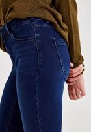Bayan Mavi Orta Belli Skinny Jeans