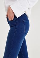 Bayan Lacivert Orta Belli Skinny Jeans