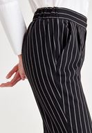 Women Mixed Pants With Striped Detailed