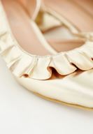 Bayan Altın Fırfır Detaylı Ayakkabı