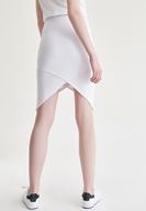 Women White Slit Skirt