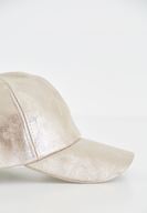 Bayan Altın Parlak Görünümlü Şapka