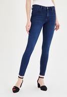 Bayan Mavi Normal Bel Skinny Jean