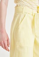 Bayan Sarı Yüksek Bel Bol Pantolon