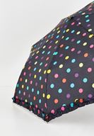 Bayan Siyah Puantiye Detaylı Şemsiye