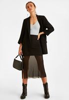 Women Black Tulle Detailed Skirt